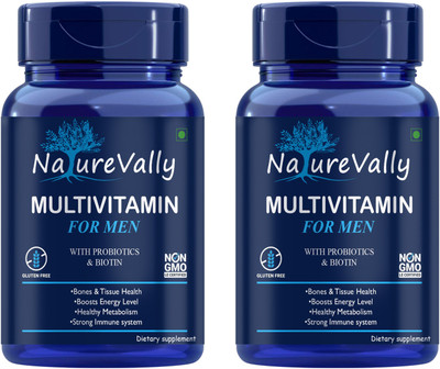 NatureVally Multivitamin For Men, Multivitamin Women, Multivitamin Kids Ultra(2 x 60 Capsules)