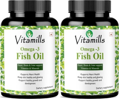 Vitamills Fish Oil (Triple Strength) With Omega 3 Ultra(2 x 60 Capsules)