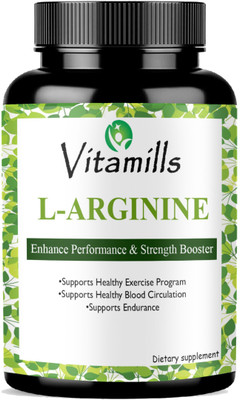 Vitamills L-Arginine 1000mg Capsules Per Serving, l arginine supplement Pro(30 Capsules)