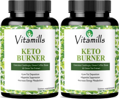 Vitamills Keto Capsules, Keto Burner, Fat Burner For Women&Men, Fat Loss Ultra(2 x 60 Capsules)