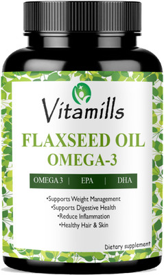 Vitamills Nutrition Premium Flaxseed extract capsules Omega 369 Premium(60 Capsules)