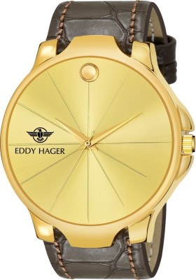 EDDY HAGER EH-177-GOLD Long Life Ion Gold Plated Analog Watch  - For Men