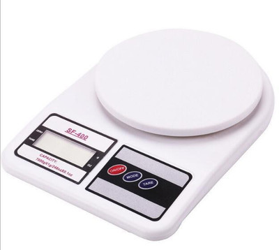 MOOZMOB SF-400 High Household Food Weighing Digital Electronic Kitchen Scale White Weighing Scale(White)