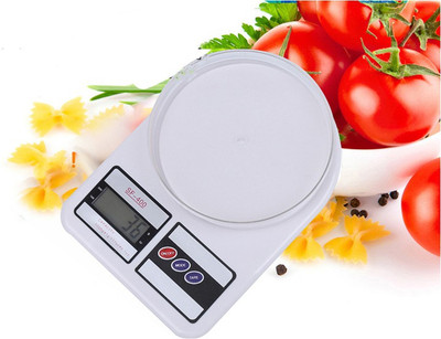Gentle e kart ® SF400 10 kg Kitchen Weight Scale for Measuring Fruits,Spice,Food,Vegetable Weighing Scale(White)