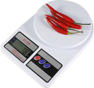 MOOZMOB Household High Accuracy SF400 Kitchen Scale Plastic 1g-10kg Electronic Scale Weighing Scale(White)