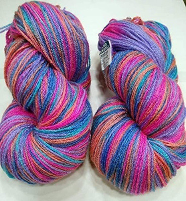 NTGS Oswal Rangoli Hand Knitting Yarn Wool, Multi 300 gm Best Used with Knitting Needles, Crochet Needles Wool Yarn for Knitting Shade no-27
