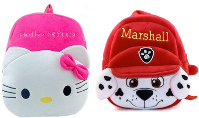 A Little Swag AVK_Combo hellow kity pink & micky red_27 10 L Backpack(Multicolor)