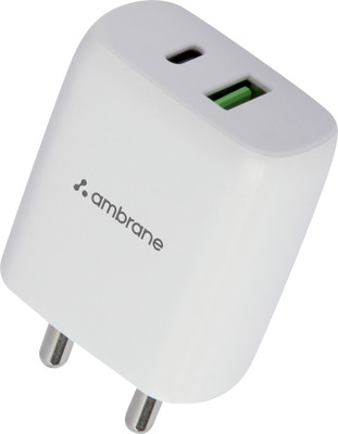 Ambrane 30 W PD 3 A Wall Charger for Mobile(White)