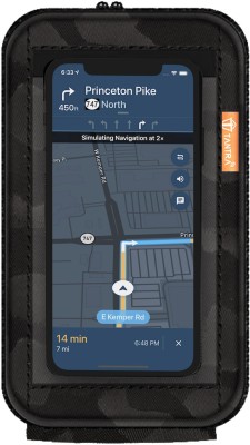 TANTRA Mobile Holder for Scooty Scooter Phone Pouch for Activa Jupiter Pleasure Ntorq Access Ather Ola S1 (Latest and Premium) (7 Inches) Bike Mobile Holder(Black)