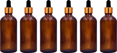 nsb herbals 100 ml Glass Bottle(Pack of 6, Brown)