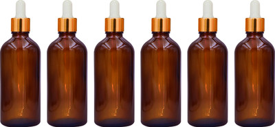 nsb herbals 100 ml Glass Bottle(Pack of 6, Brown)