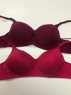 Extoes combo pack of 2 Women Push-up Lightly Padded Bra(Maroon, Pink)