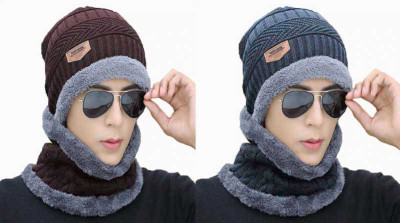 SSJMart Woven Beanie Cap(Pack of 4)