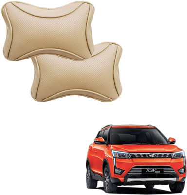 KOZDIKO Beige Polyester Car Pillow Cushion for Mahindra(Rectangular)