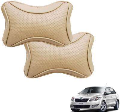 KOZDIKO Beige Polyester Car Pillow Cushion for Skoda(Rectangular)