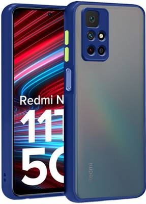 Amzio Back Cover for Mi Redmi Note 11T 5G, Redmi Note 11T, (Camera Protection Smoke)