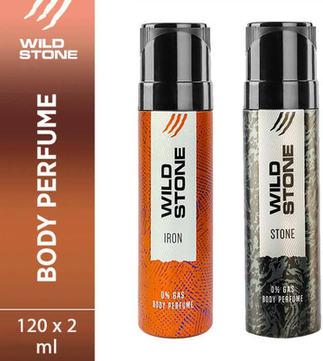 Wild Stone Iron and Stone Perfume Body Spray  -  For Men(240 ml, Pack of 2)