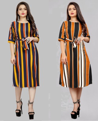 maruti fab Women A-line Multicolor Dress