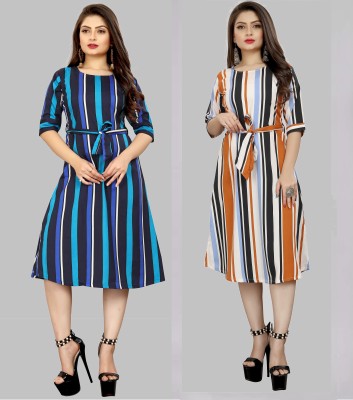 maruti fab Women A-line Multicolor Dress