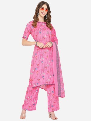 Shavya Cotton Linen Printed Kurta & Palazzo Material