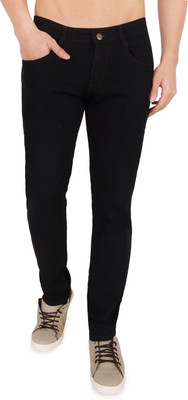 JINJLR Slim Men Black Jeans