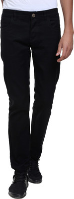 JINJLR Regular Men Black Jeans