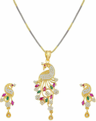 Krishna Creation Alloy Gold-plated Multicolor Jewellery Set(Pack of 1)
