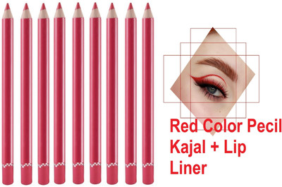 GFSU Intense Kajal Specially Formulated Ultimate Look Smooth Red Eyeliner Pencil/ Lip Liner(Red, 18 g)
