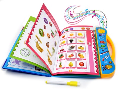 Kiditos Intelligence Musical English Reading Learning Book, Interactive Education Toy(Multicolor)