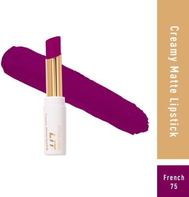 MyGlamm LIT Creamy Matte Lipstick(French 75, 3.7 g)