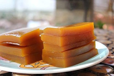 Veganic Aam Papad (Dried Alphonso Mango Slices) | Mango Amavat Aam Papad (Orange Colour) Khatha Meetha(400 g)