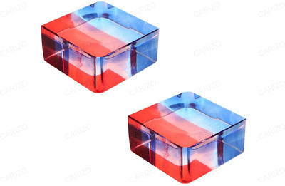 CARIZO Paper Weight Multicolor Shaded | Pack of 2 Acrylic Paper Weights  with Glossy(Set Of 2, ‎Red & Blue)