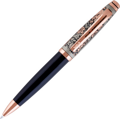 VEA Half Two Tone Rose Gold Half Black Shining Ball Pen(Ink Color - Blue)