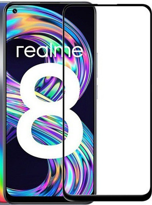 mFoniscie Edge To Edge Tempered Glass for Realme 8, Realme 8 Pro(Pack of 1)