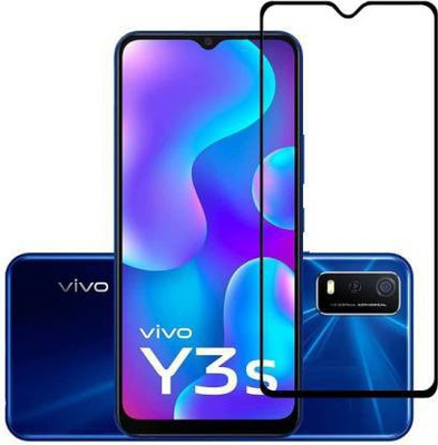 PONDRIK Edge To Edge Tempered Glass for ViVO Y3s 2021(Pack of 1)