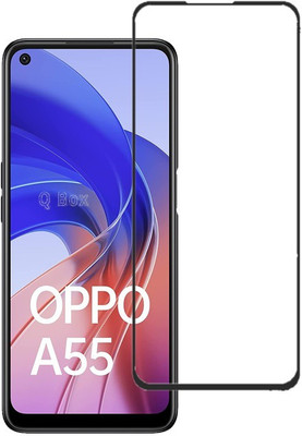 Q Box Edge To Edge Tempered Glass for Oppo A55(Pack of 1)
