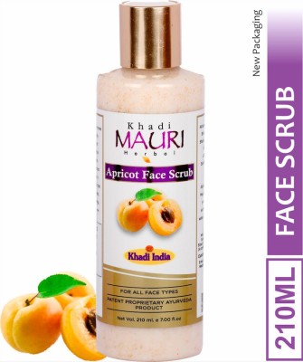 Khadi Mauri Apricot Face Scrub - Dead Skin Remover & Revitalises Skin Health - 210 ml Scrub(210 ml)