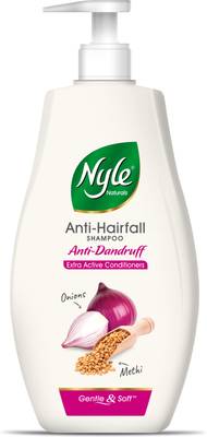 Nyle Naturals Onion And Methi Anti Dandruff 2 In 1 Shampoo With Active Conditioner  (800 ml)