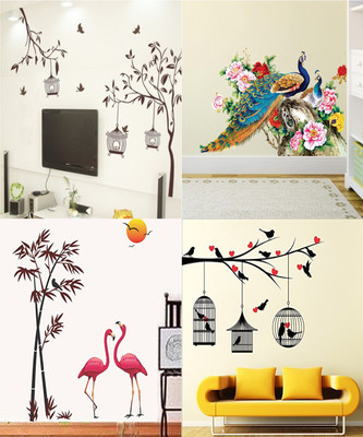 Walltech 90 cm Set of 4 - 147 Self Adhesive Sticker(Pack of 4)