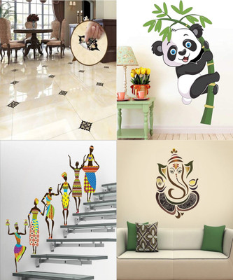 Walltech 90 cm Set of 4 - 154 Self Adhesive Sticker(Pack of 4)