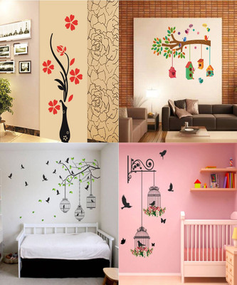 Walltech 90 cm Set of 4 - 121 Self Adhesive Sticker(Pack of 4)