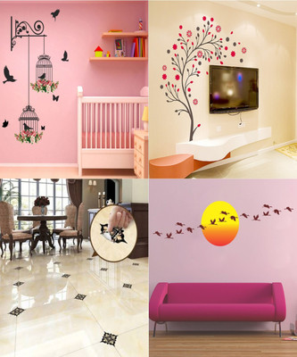 Walltech 90 cm Set of 4 - 113 Self Adhesive Sticker(Pack of 4)
