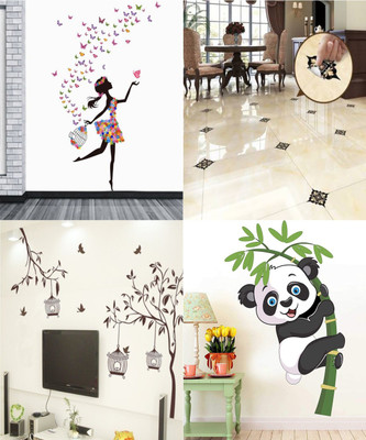 Walltech 90 cm Set of 4 - 122 Self Adhesive Sticker(Pack of 4)
