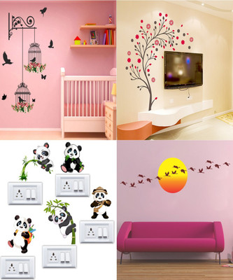 Walltech 90 cm Set of 4 - 145 Self Adhesive Sticker(Pack of 4)