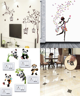 Walltech 90 cm Set of 4 - 142 Self Adhesive Sticker(Pack of 4)