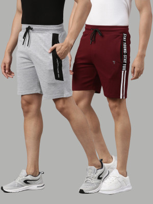 JOVEN Solid Men Multicolor Regular Shorts