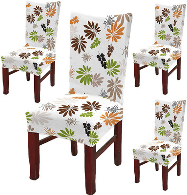 Rabhnoor Polycotton 1 Seater Chair Floral Cover(Pack of 4 Multicolor)