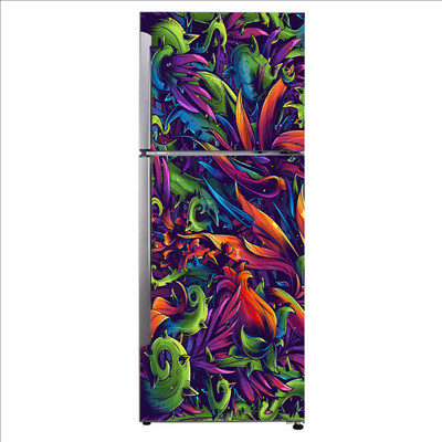 K2A Studio 60 cm abstract flowers flora texture design Self Adhesive Sticker(Pack of 1)