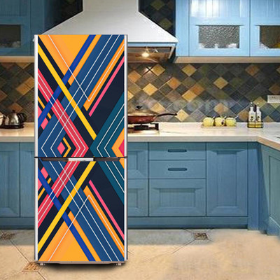 K2A Studio 60 cm geometry patterns line art design Self Adhesive Sticker(Pack of 1)