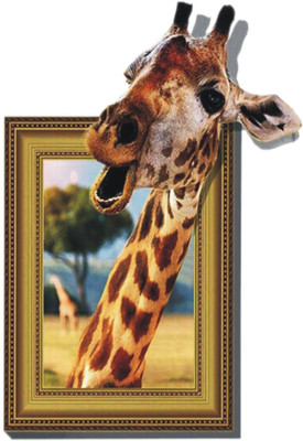 Varadvinayak 59 cm Zebra in magical wall window Self Adhesive Sticker(Pack of 1)
